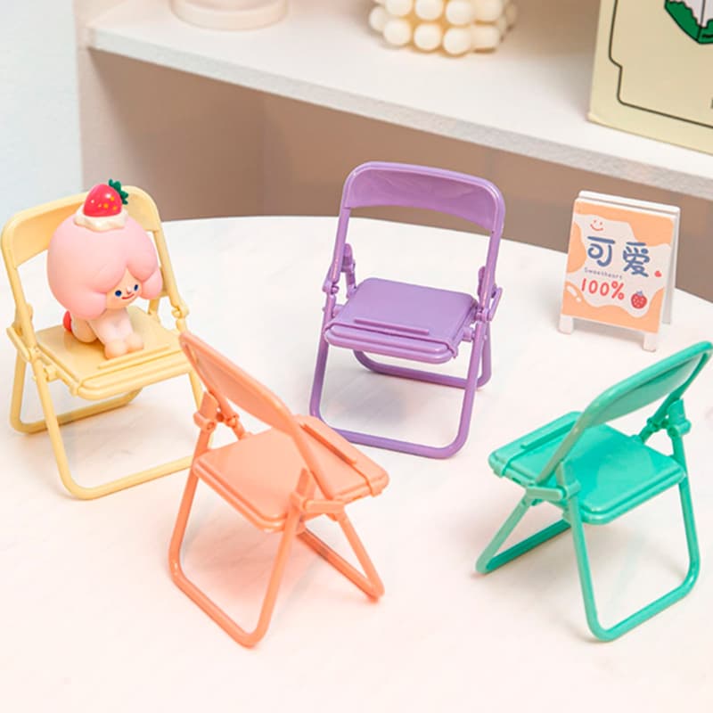 주식회사 반디 파스텔 미니 의자, 레몬 2p + 피치 2p, 1세트