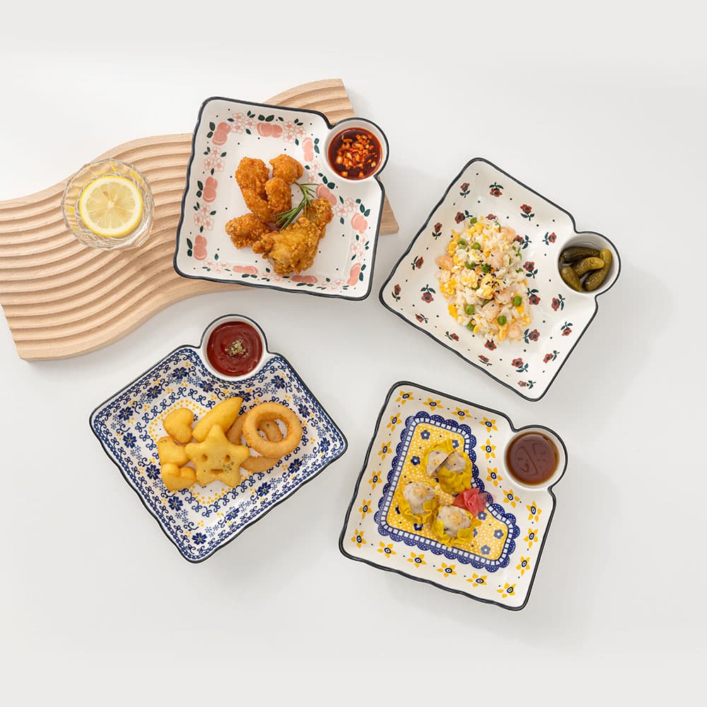 주식회사 메종 프라카 만두접시 2P 세트, 비올라+포티시아, 1세트