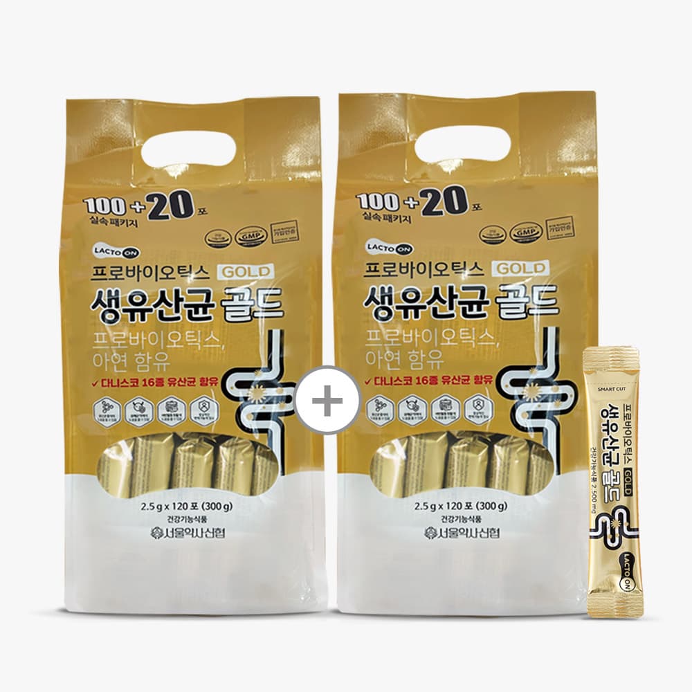 주식회사 팜스케어 서울약사신협 프로바이오틱스 생유산균 골드, 2.5g, 120포, 2개