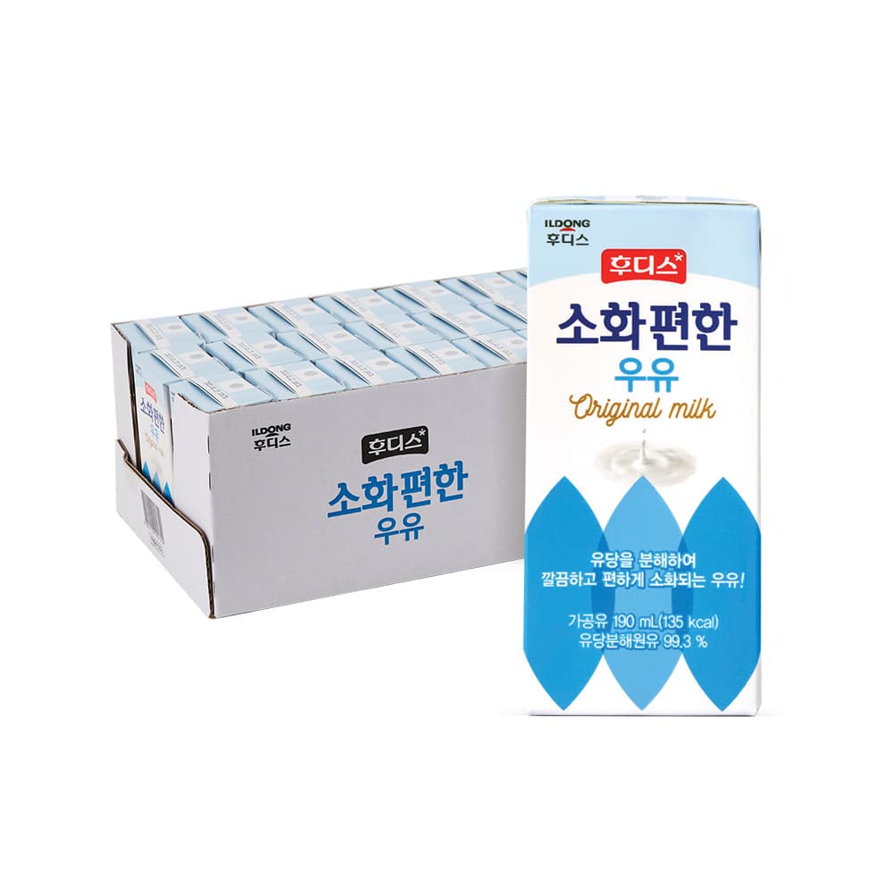일동후디스 (주) miBaby 후디스 소화 편한 우유 오리지널, 190ml, 24개