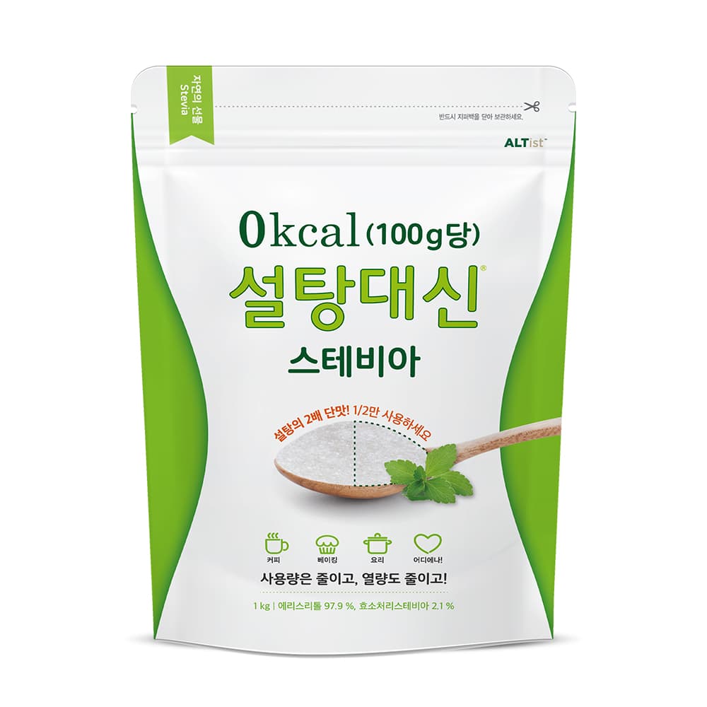 주식회사 알티스트 (AltistCo., Ltd.) 알티스트 설탕대신 스테비아, 1kg, 1개