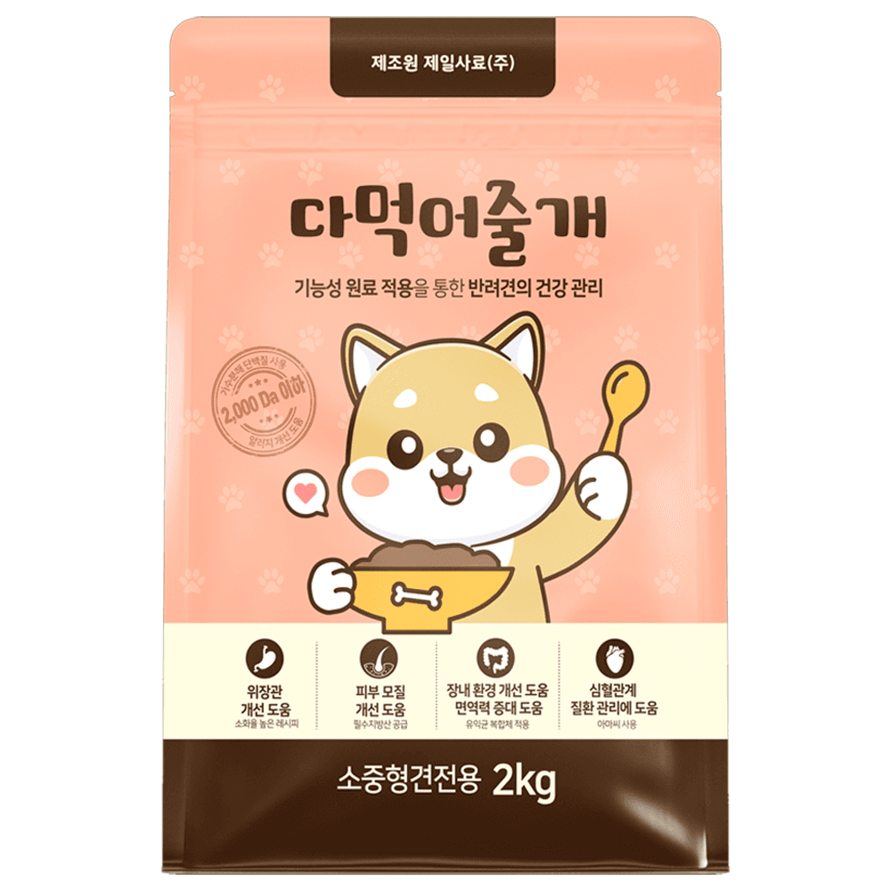 주식회사 디씨바이오 다먹어줄개 강아지 사료, 소중형견전용, 2kg, 1개