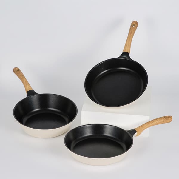 주식회사 케이티알파 드림셰프 에코라믹 슬림 IH 프라이팬 3종 세트, 크림색, 28cm 프라이팬, 28cm 프라이팬, 28cm 궁중팬, 1세트