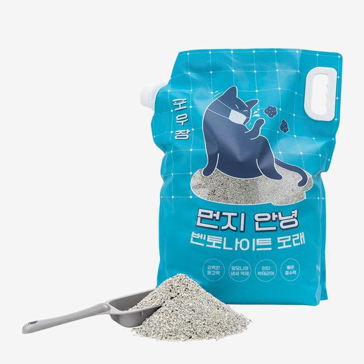 핏펫 포우장 먼지안녕 벤토나이트 모래, 9kg, 1개