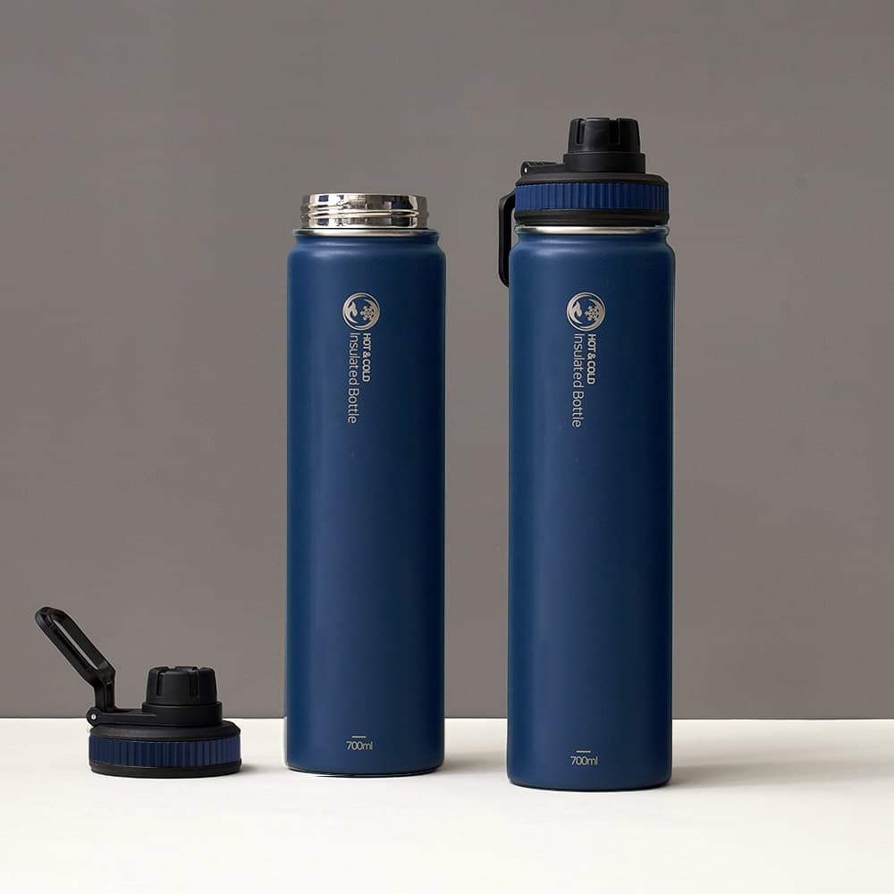 주식회사 리벤스 리벤스 트래블 보온보냉 스텐 보틀 텀블러, 네이비, 700ml, 2개