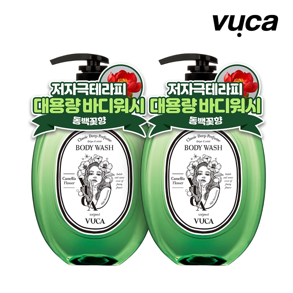 뷰카 뷰카 클래식 딥 퍼퓸 바디워시, 동백꽃, 1.05L, 2개