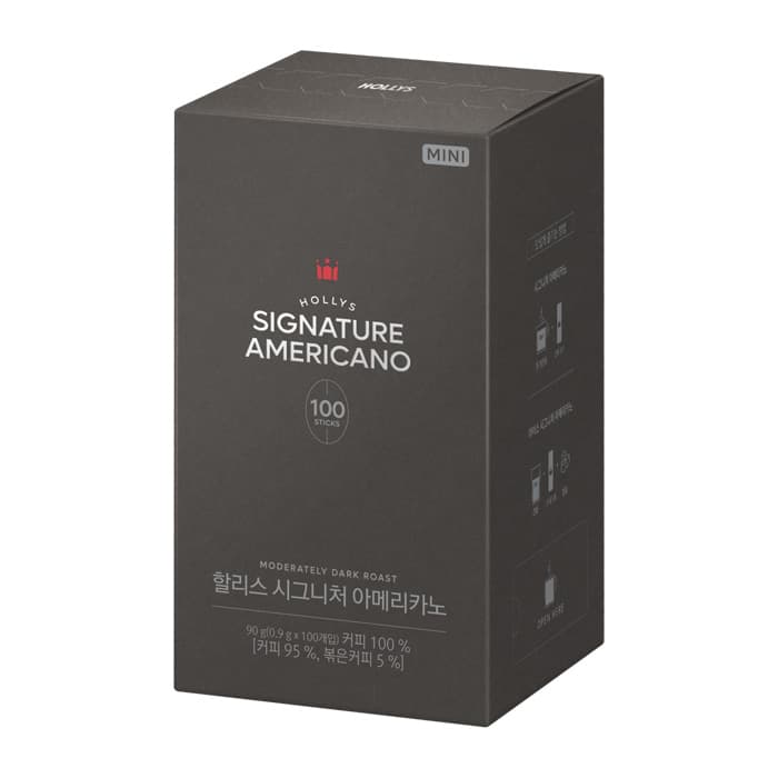 (주)케이지에프앤비(KG F&B Co.,ltd) 할리스 시그니처 아메리카노 미니, 다크, 0.9g, 100개입, 1개