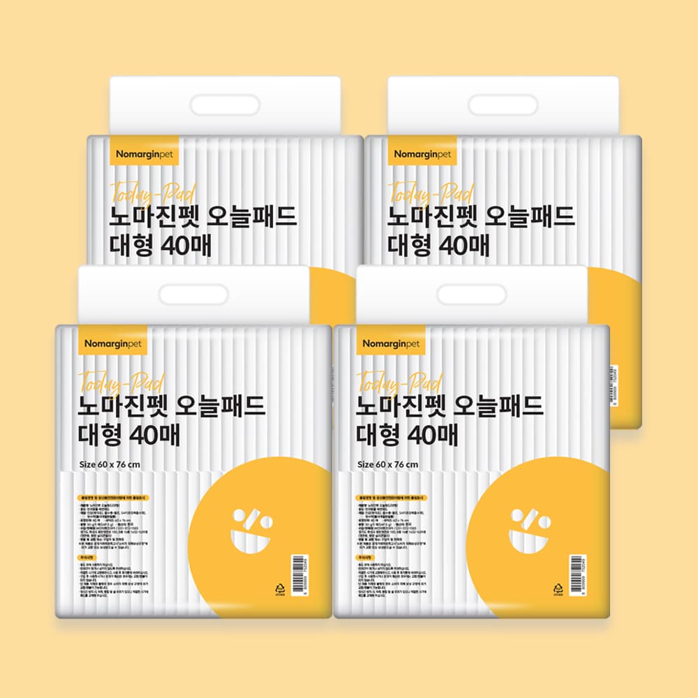 주식회사인터펫코리아 노마진펫 오늘패드, 대형, 40매, 4개